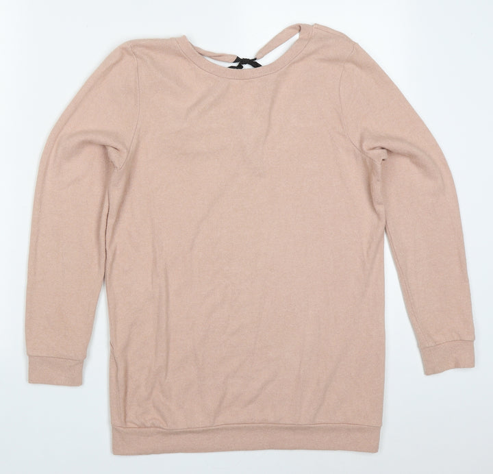 River Island Womens Pink  Polyester Pullover Sweatshirt Size 8  Pullover