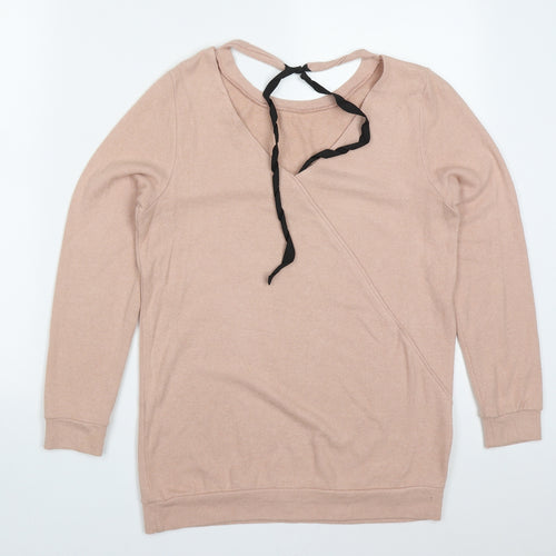 River Island Womens Pink  Polyester Pullover Sweatshirt Size 8  Pullover