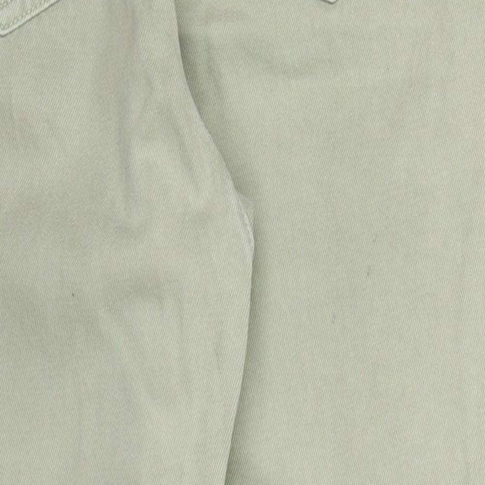 Zara Womens Green  Cotton Mom Jeans Size 8 L25 in Regular Button