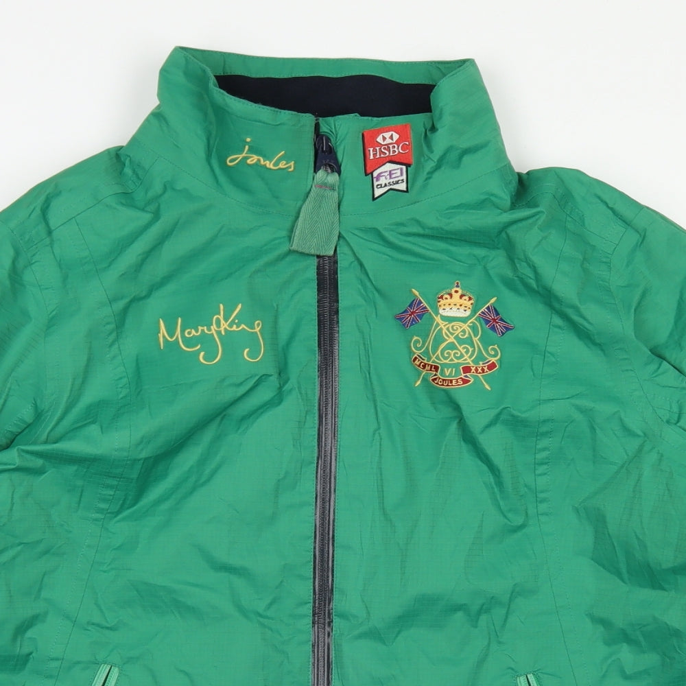 Joules Womens Green   Rain Coat Coat Size 12  Zip