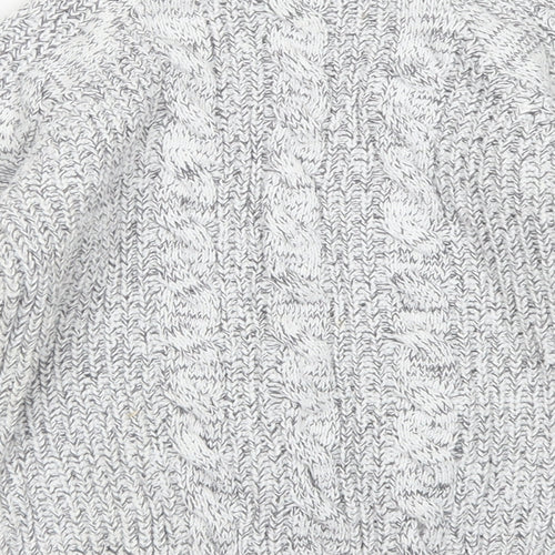 F&F Boys Grey Crew Neck  Cotton Pullover Jumper Size 5-6 Years