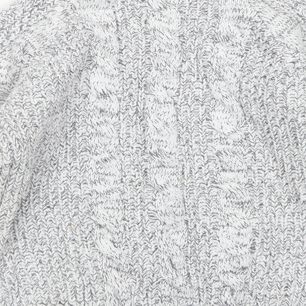F&F Boys Grey Crew Neck  Cotton Pullover Jumper Size 5-6 Years