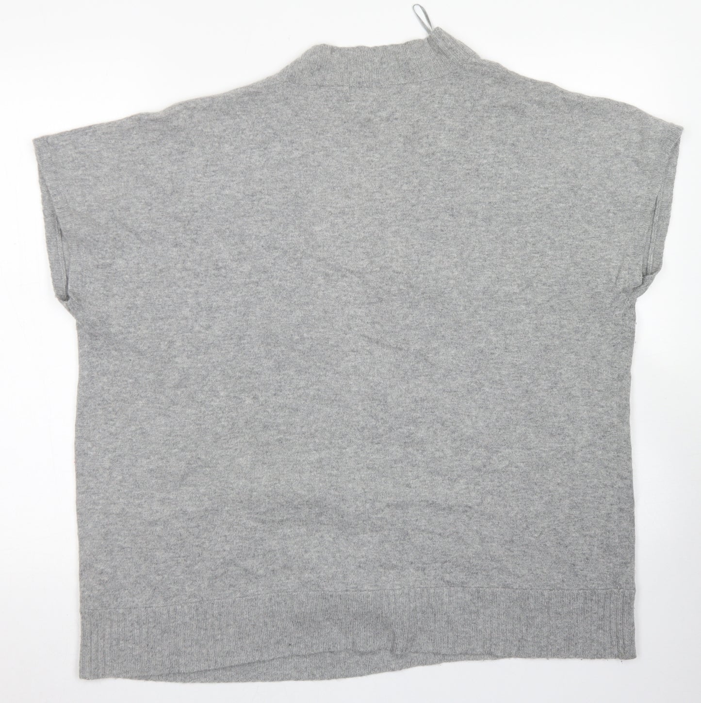 Monsoon Womens Grey V-Neck  Viscose Vest Jumper Size 22