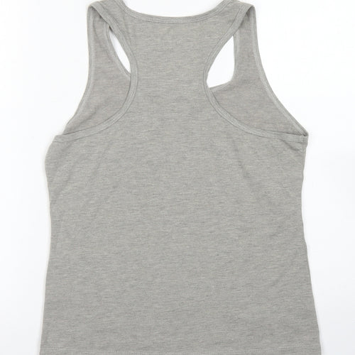 MPH Womens Grey  Polyester Basic Tank Size S Scoop Neck