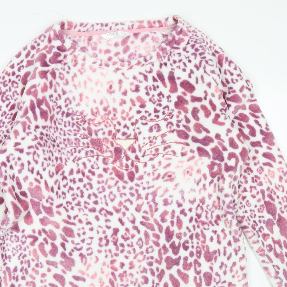 Indigo sky Womens Purple Animal Print Polyester Top Dress Size M