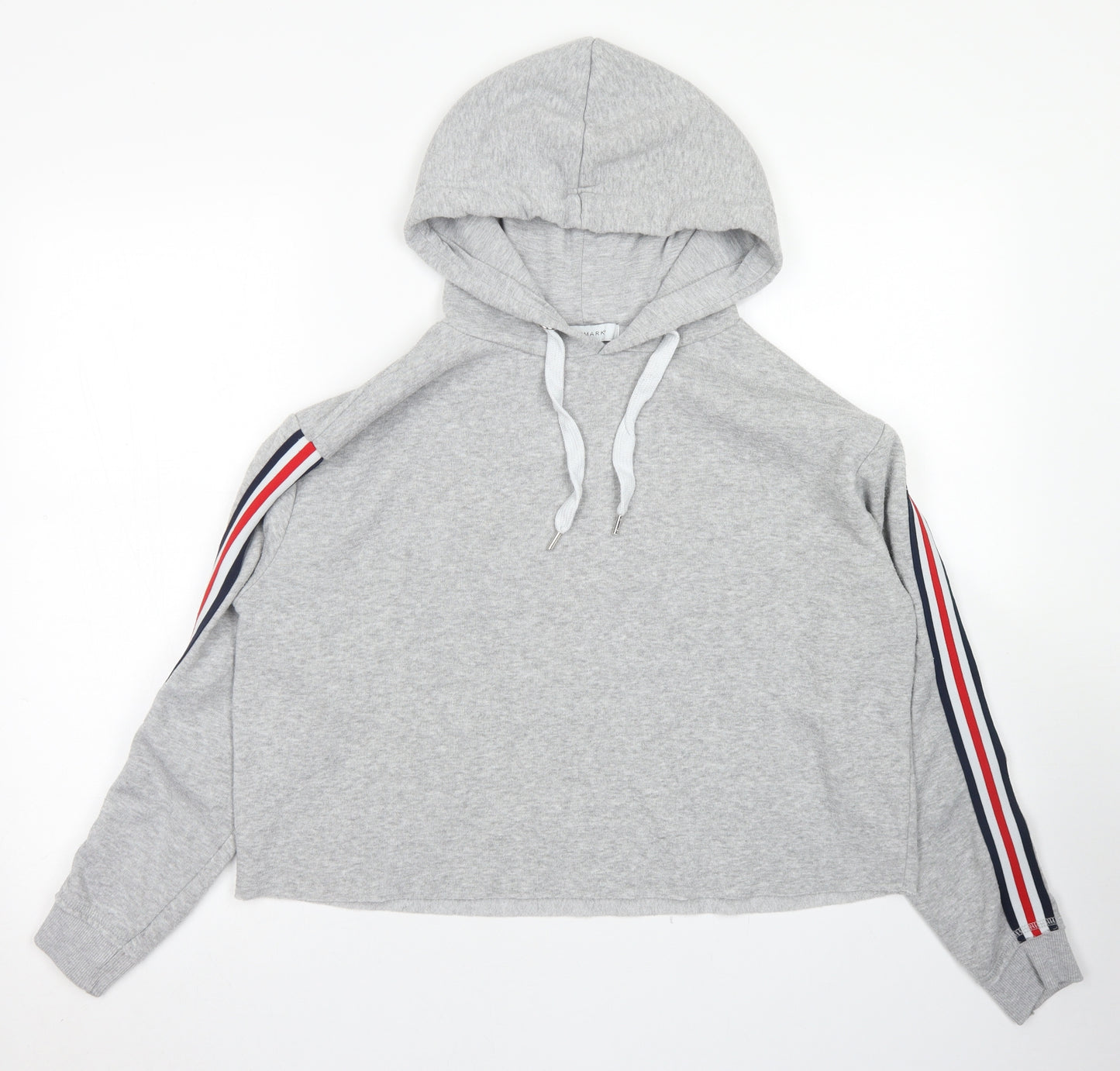 Primark Womens Grey  Polyester Pullover Hoodie Size M   - Cropped