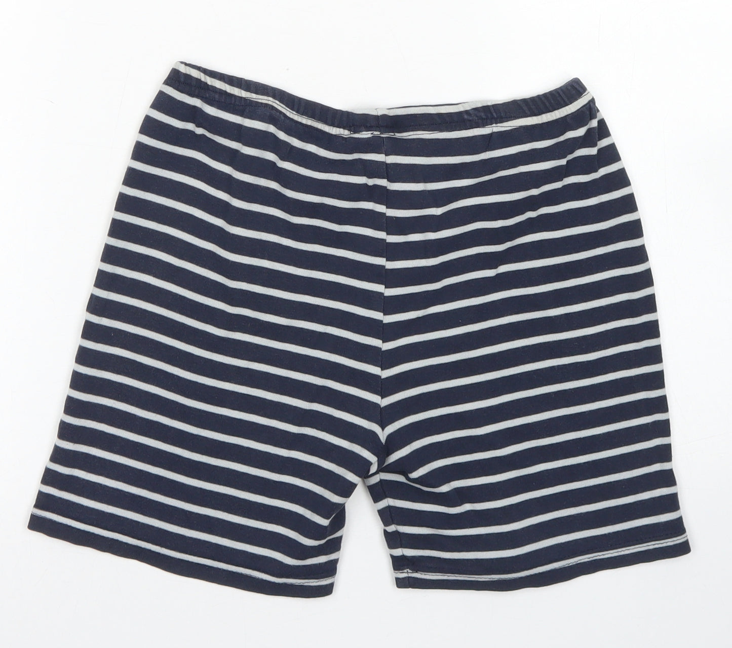 Feather & Black Girls Blue Striped Cotton Biker Shorts Size 7-8 Years  Regular