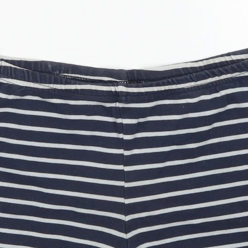 Feather & Black Girls Blue Striped Cotton Biker Shorts Size 7-8 Years  Regular