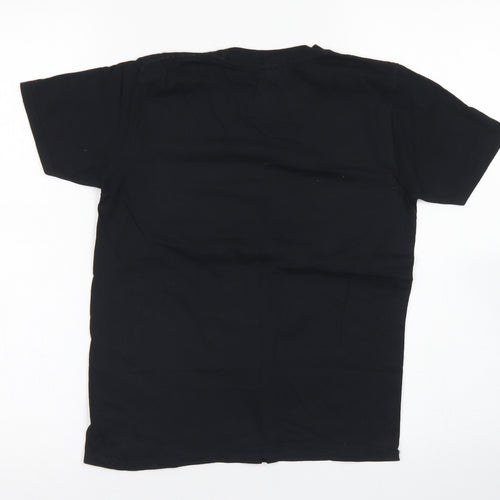 Gildan Boys Black  Cotton Basic T-Shirt Size 10 Years Crew Neck  - Big Ben