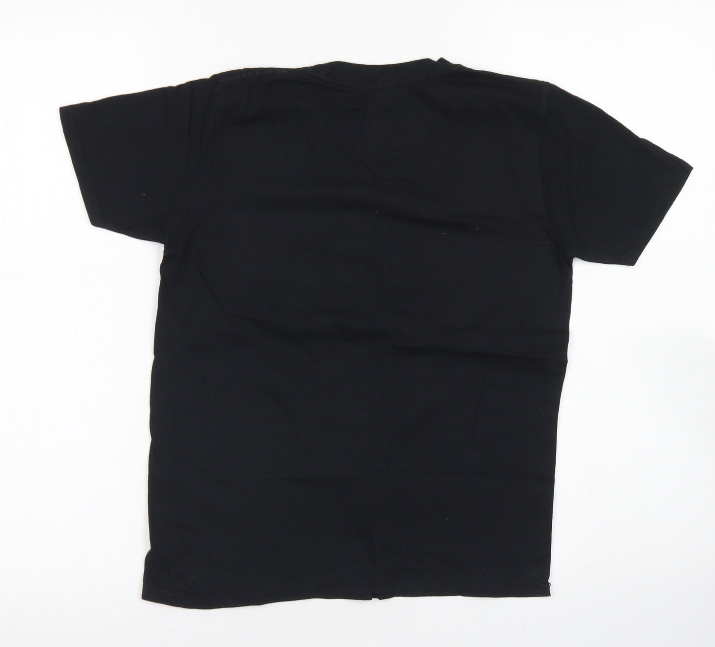 Gildan Boys Black  Cotton Basic T-Shirt Size 10 Years Crew Neck  - Big Ben