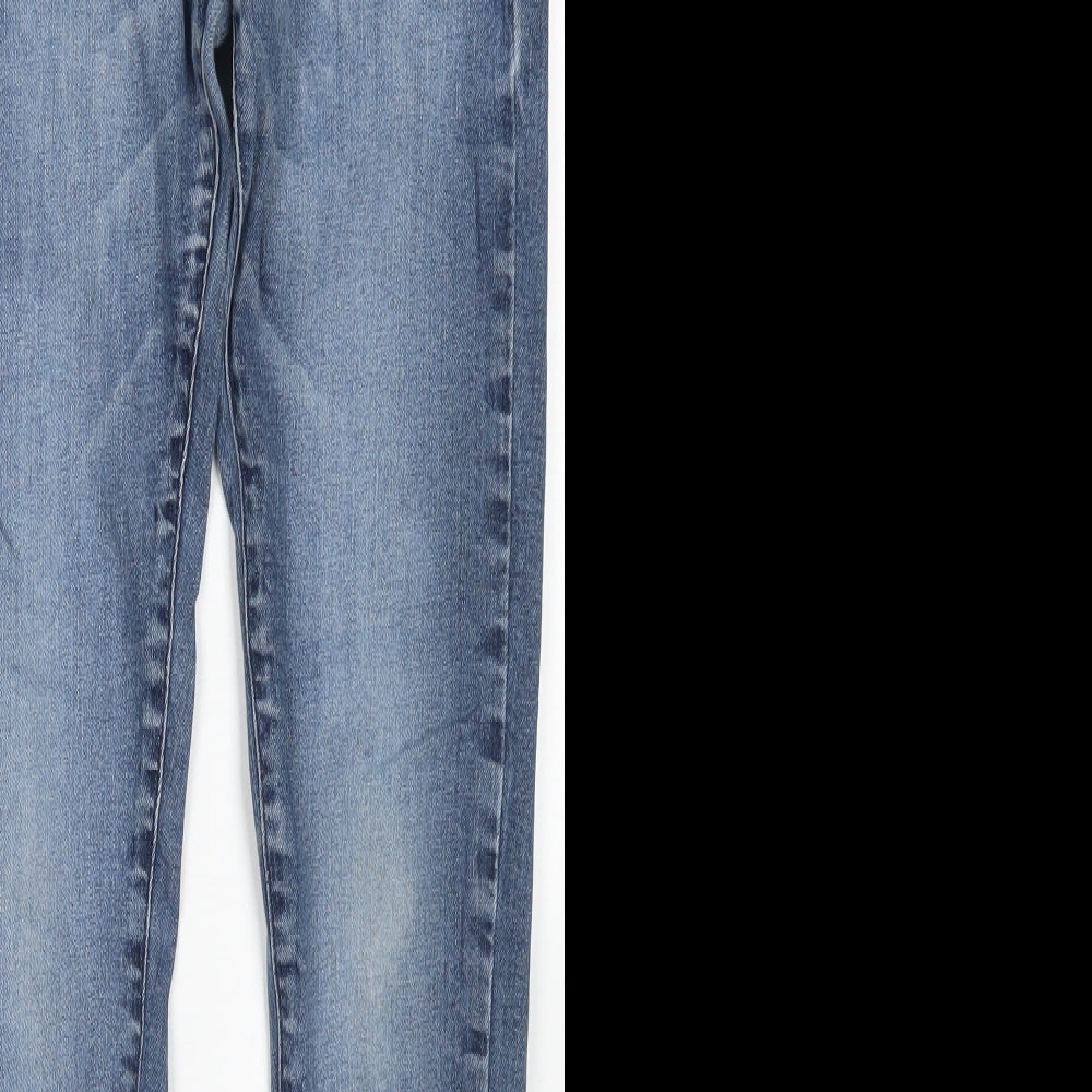 F&F Girls Blue  Cotton Skinny Jeans Size 12-13 Years  Regular Button