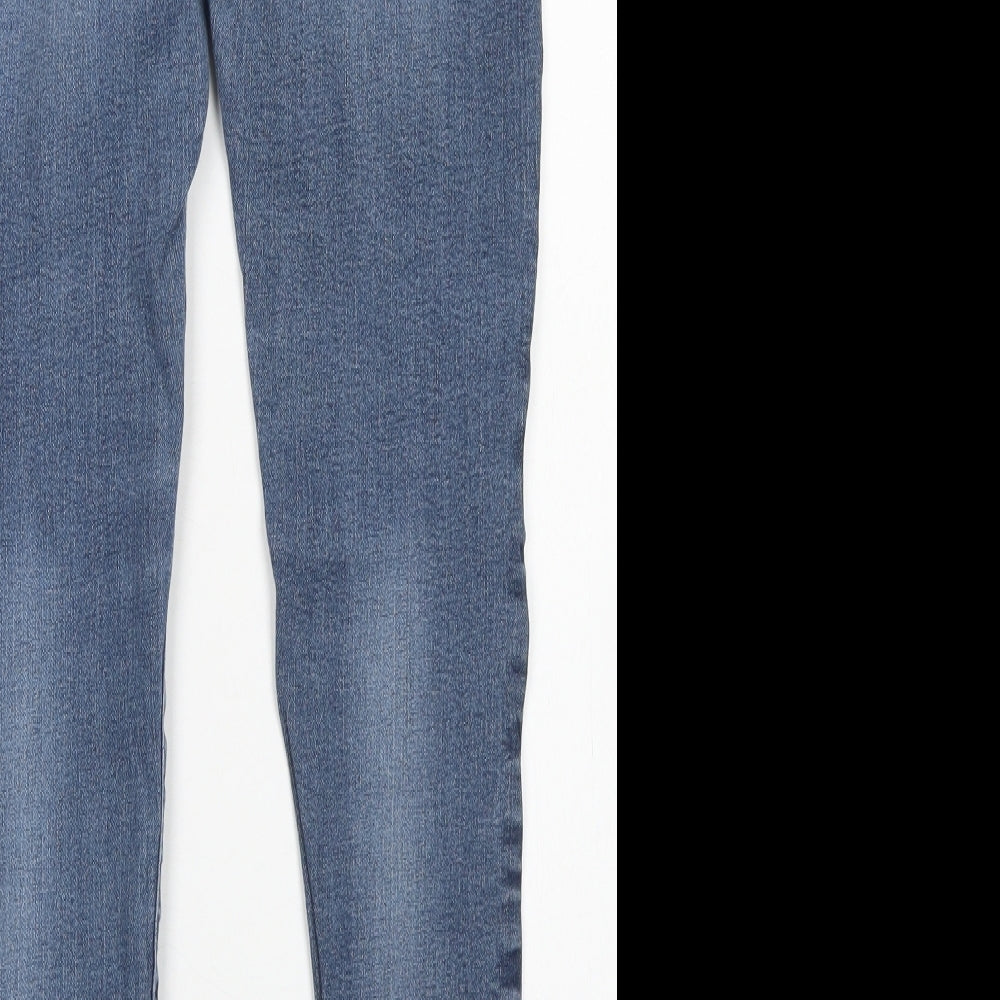 F&F Girls Blue  Cotton Skinny Jeans Size 12-13 Years  Regular Button