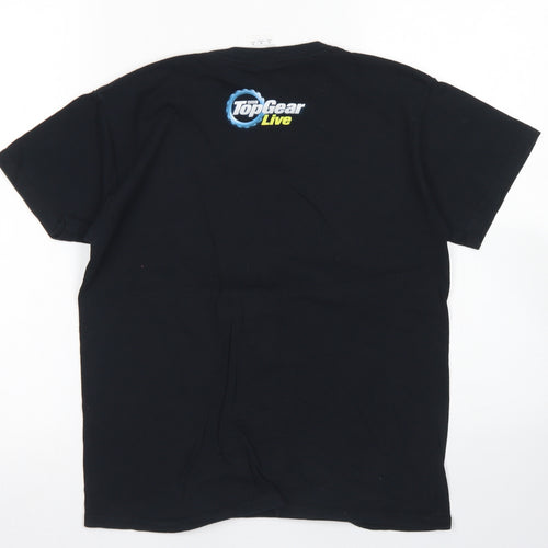 Gildan Boys Black  Cotton Basic T-Shirt Size M Crew Neck  - Top Gear