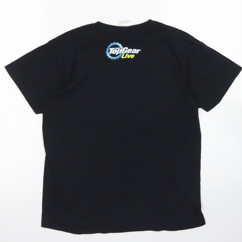 Gildan Boys Black  Cotton Basic T-Shirt Size M Crew Neck  - Top Gear