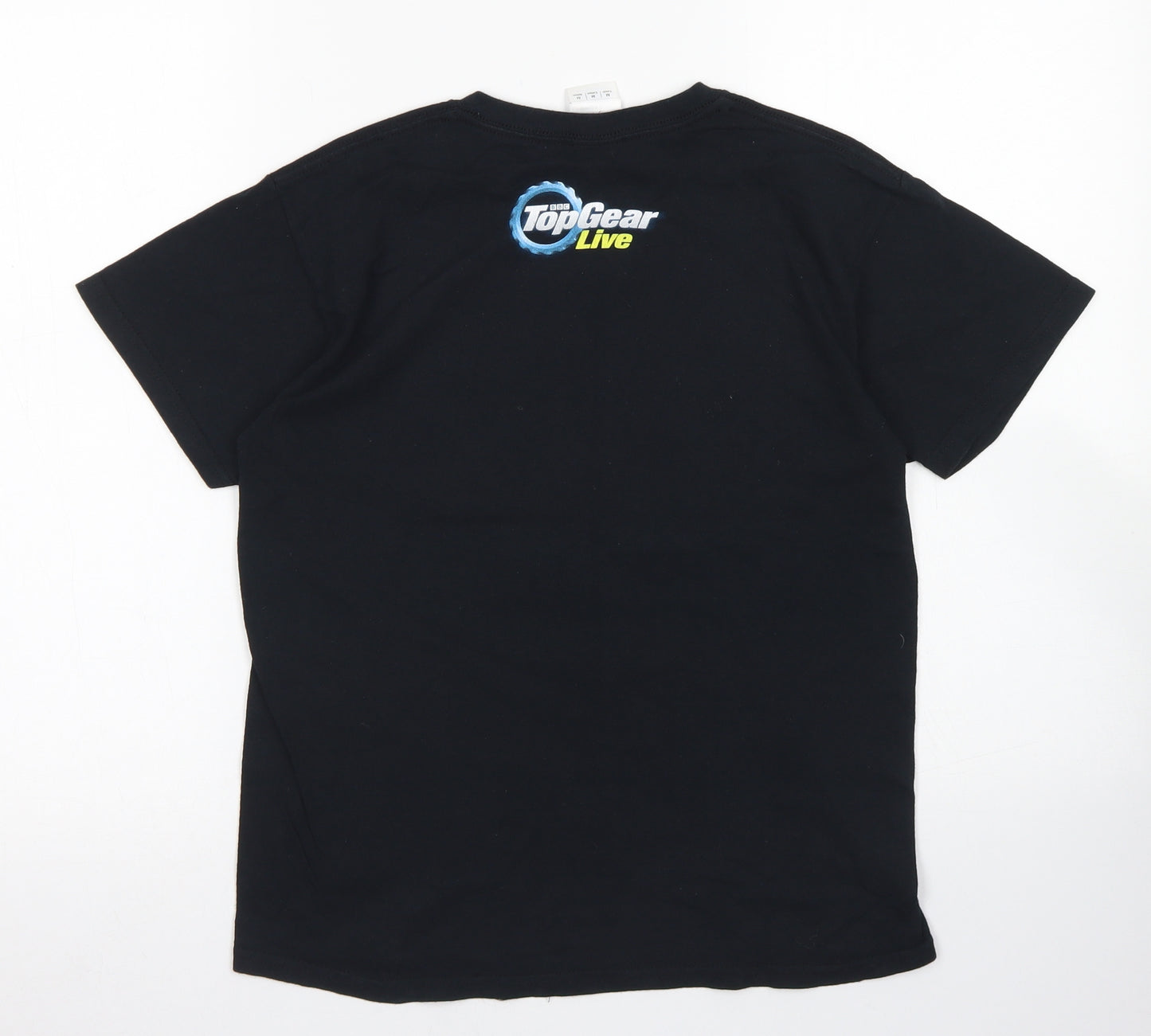 Gildan Boys Black  Cotton Basic T-Shirt Size M Crew Neck  - Top Gear