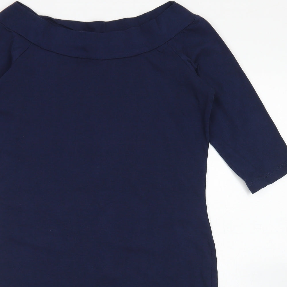 Atmosphere Womens Blue  Cotton Bodycon  Size 12  Off the Shoulder