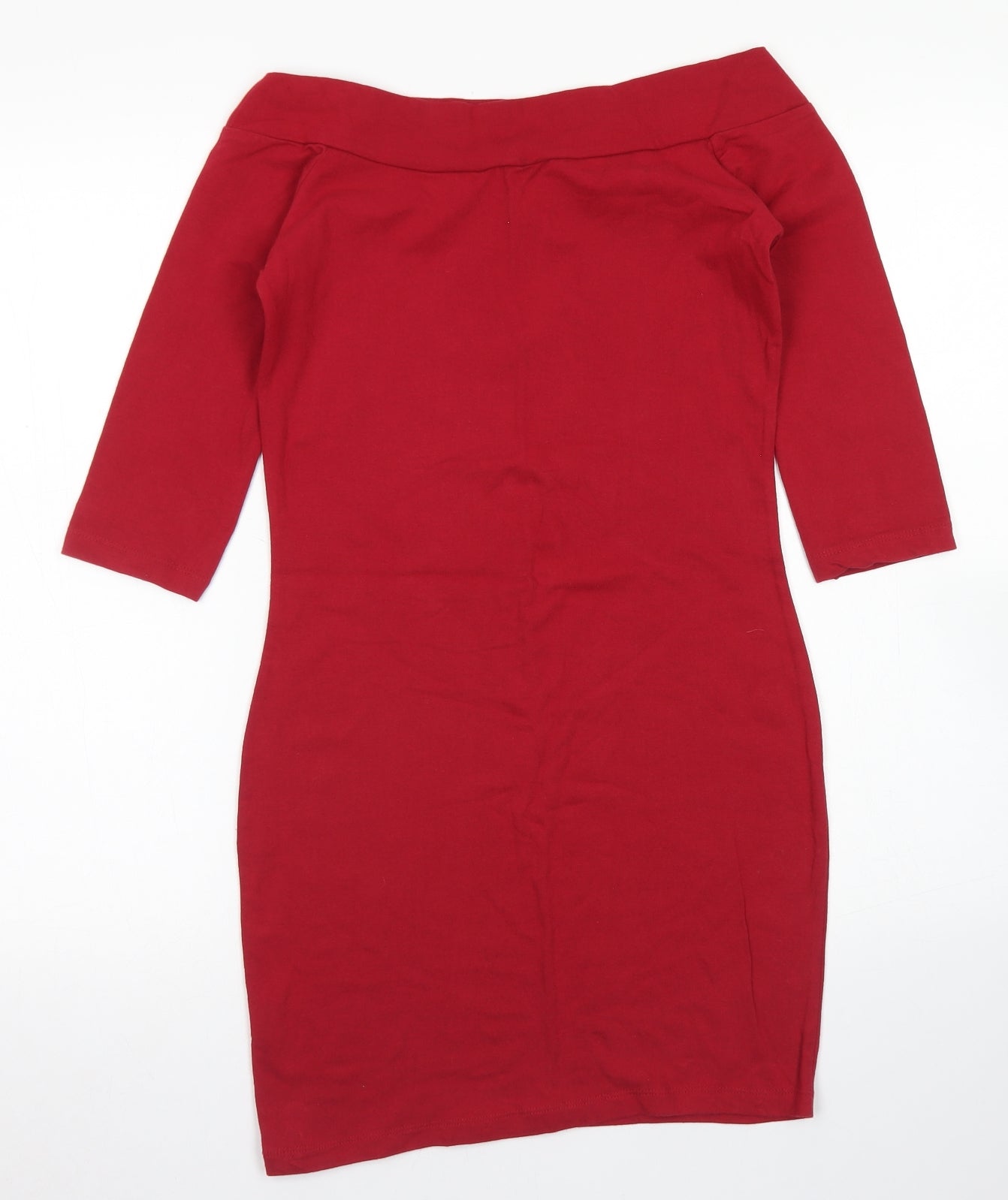 Atmosphere Womens Red  Cotton Bodycon  Size 10  Off the Shoulder