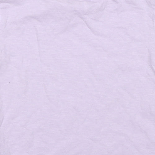 NEXT Girls Purple  Cotton Basic T-Shirt Size 4 Years Crew Neck