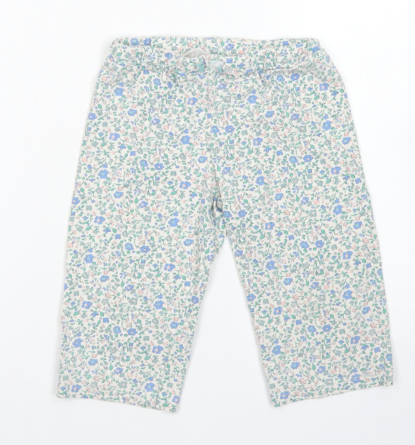 Mini Boden Girls Blue Floral Cotton Culotte Shorts Size 2-3 Years  Regular