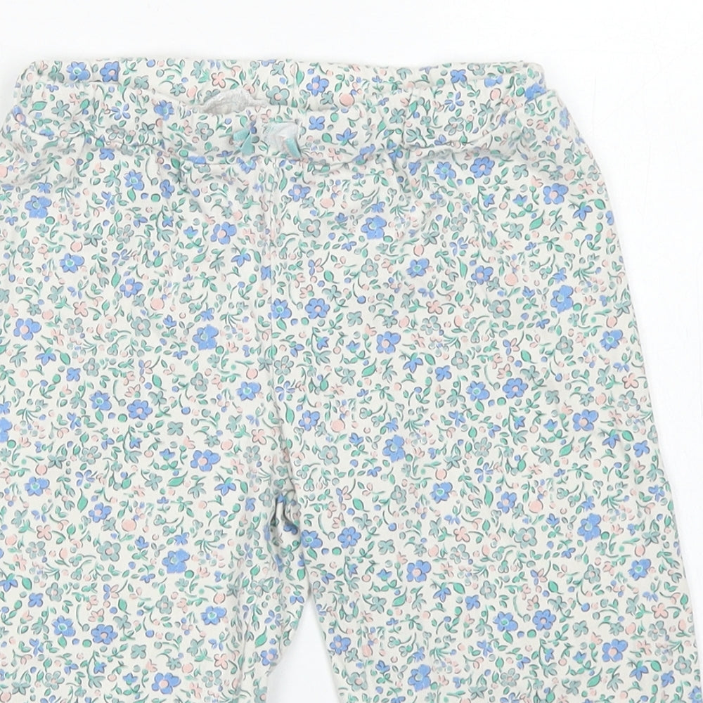 Mini Boden Girls Blue Floral Cotton Culotte Shorts Size 2-3 Years  Regular