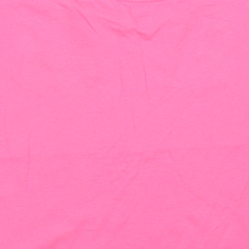 TU Girls Pink  Cotton Basic T-Shirt Size 5 Years Crew Neck