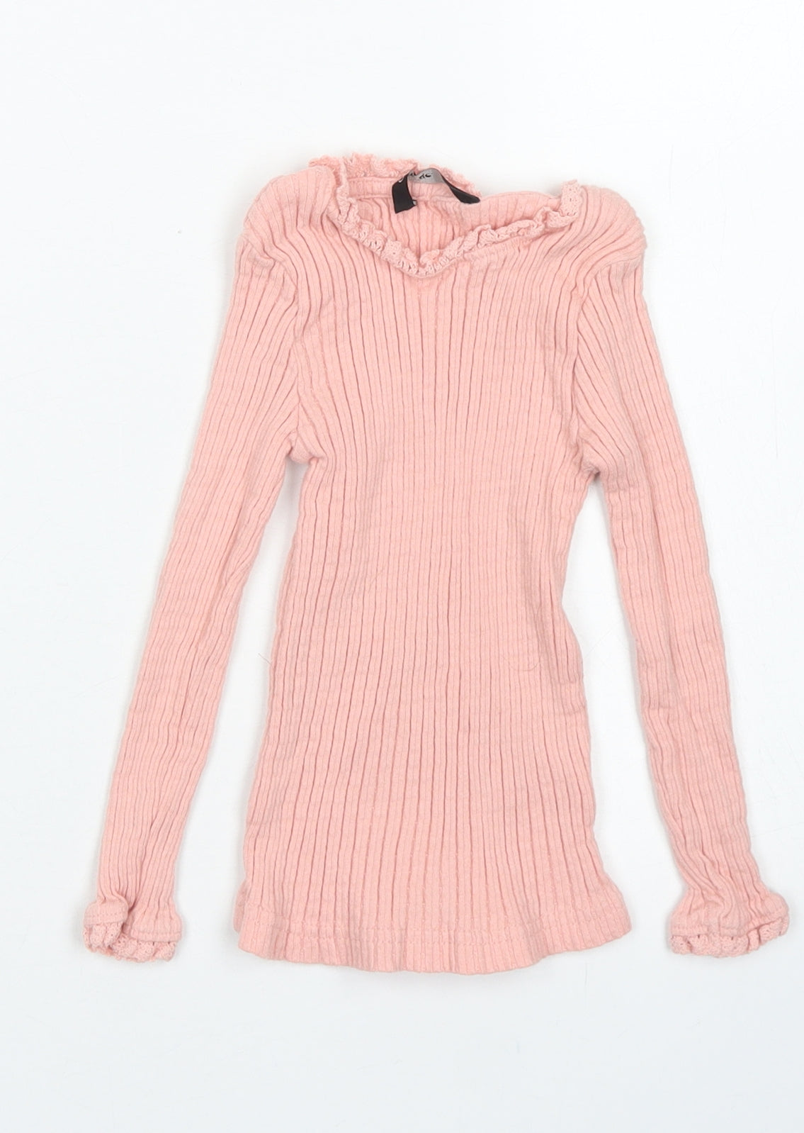 George Girls Pink  Cotton Basic T-Shirt Size 3-4 Years Crew Neck