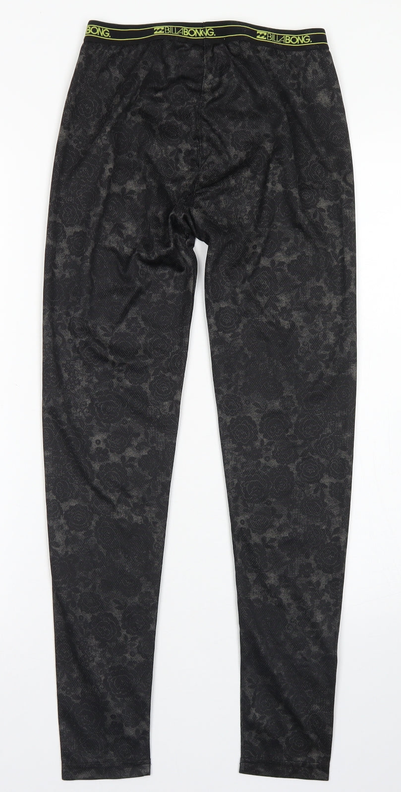 Billabong Womens Black Floral Polyester Capri Leggings Size XS L28 in