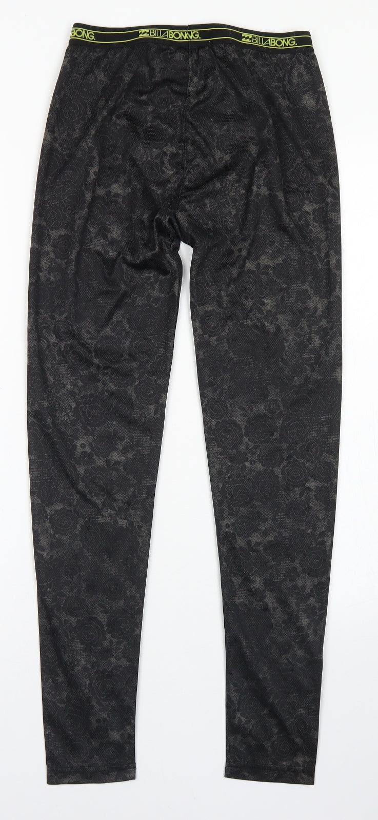 Billabong Womens Black Floral Polyester Capri Leggings Size XS L28 in