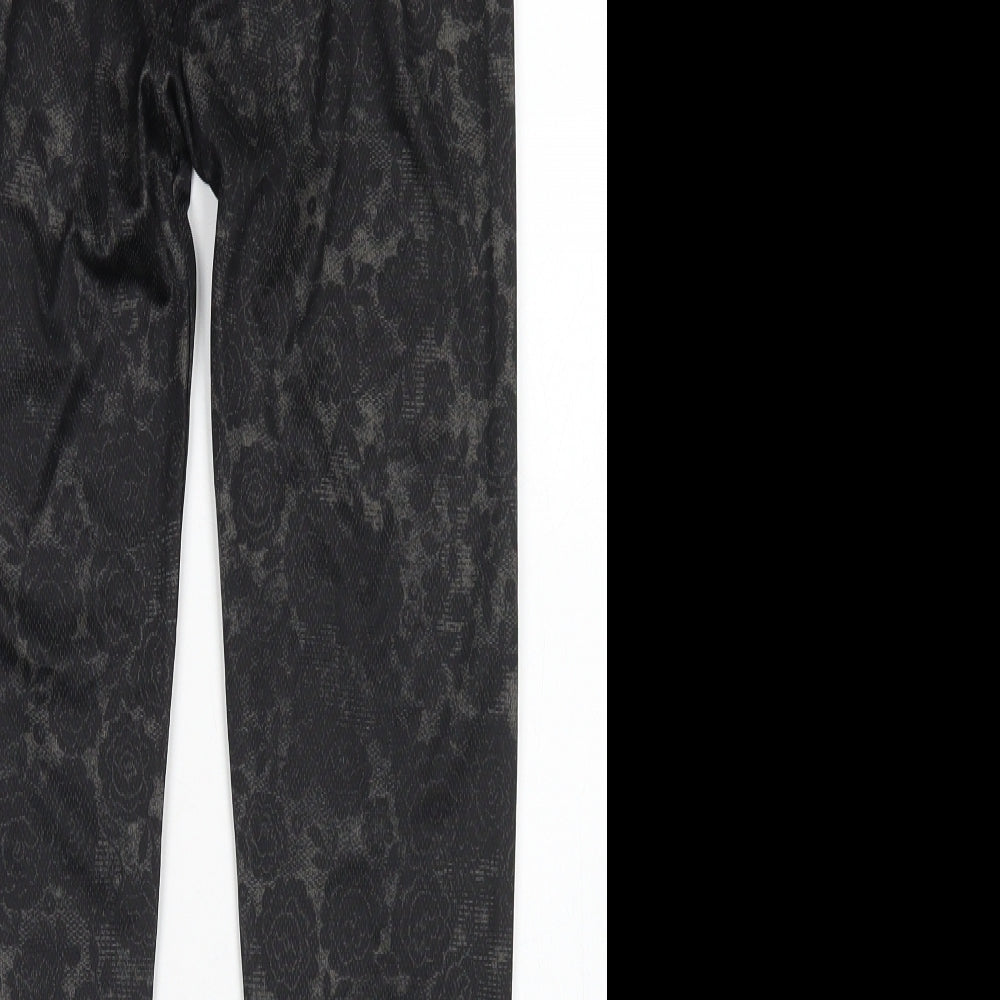 Billabong Womens Black Floral Polyester Capri Leggings Size XS L28 in