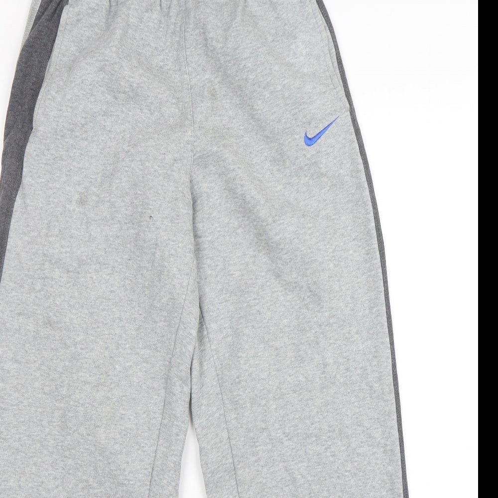 Nike Boys Grey  Cotton Sweatpants Trousers Size XL  Regular