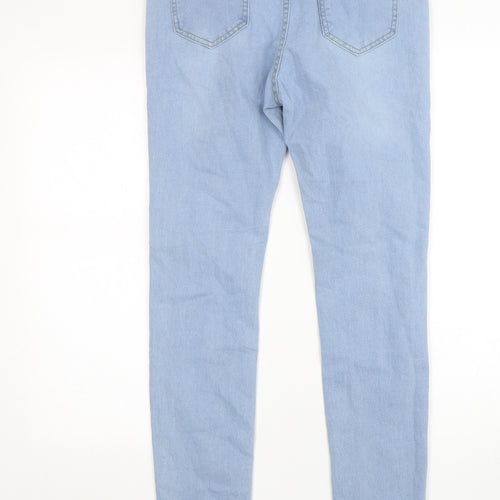 Preworn  Womens Blue  Cotton Skinny Jeans Size L L29 in Regular