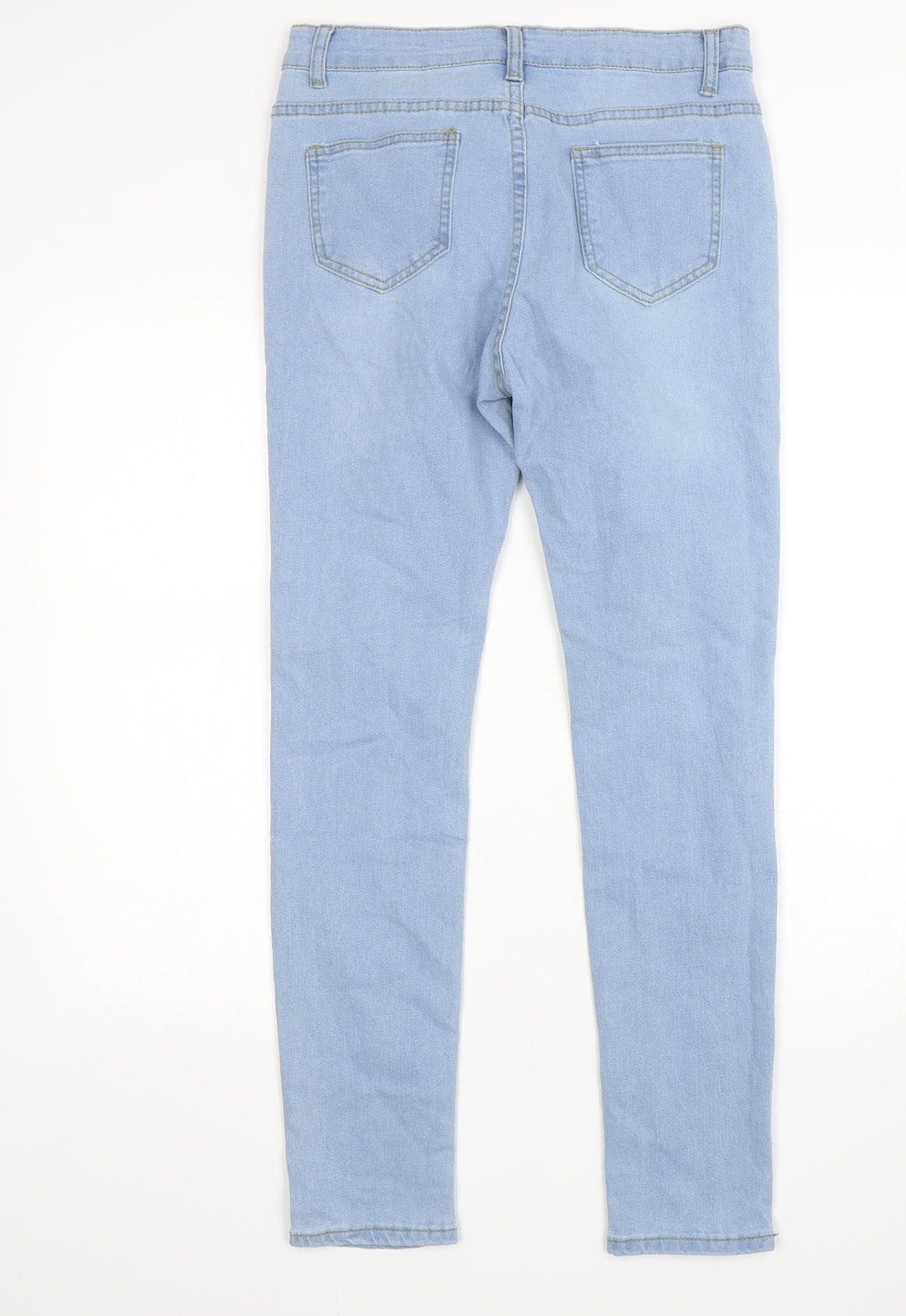 Preworn  Womens Blue  Cotton Skinny Jeans Size L L29 in Regular