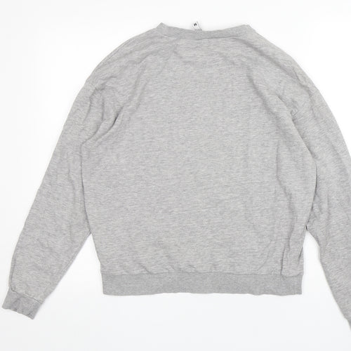 H&M Womens Grey  Cotton Pullover Sweatshirt Size M