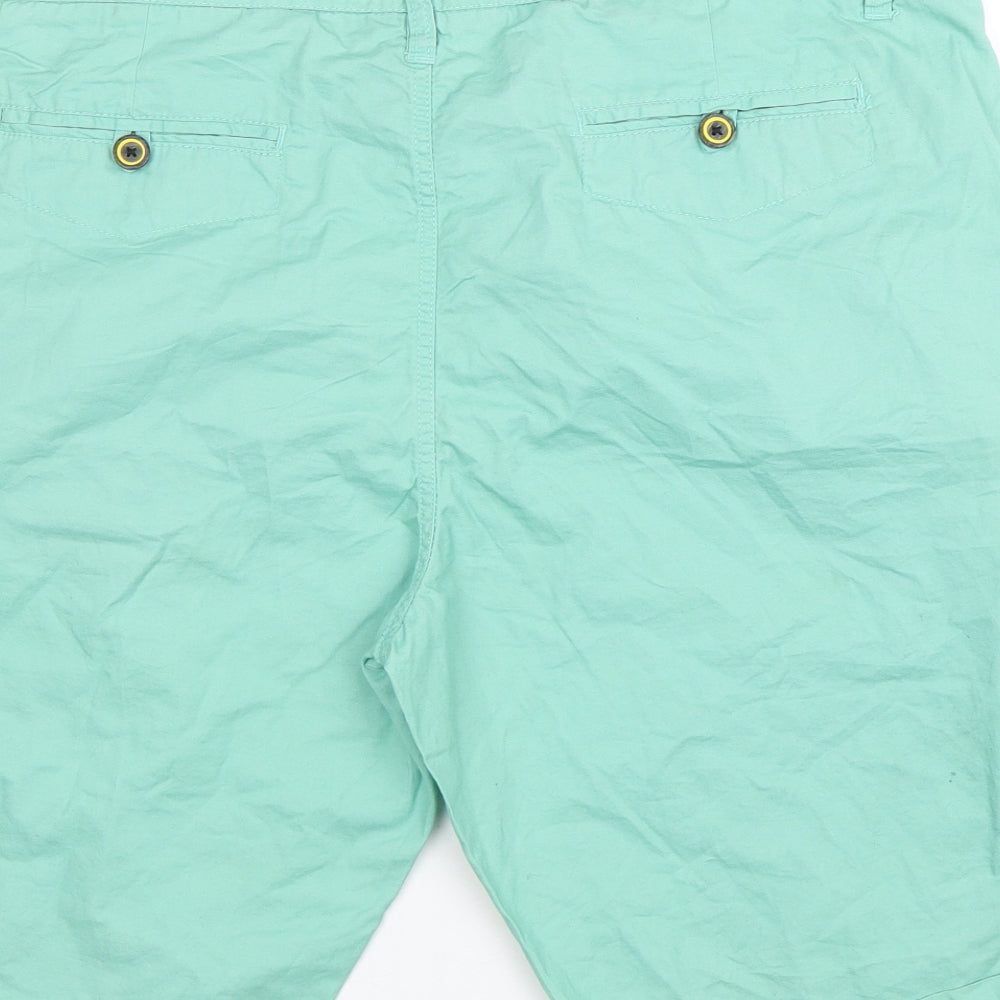 Liu.jo Womens Green  Cotton Bermuda Shorts Size 24 L12 in Regular