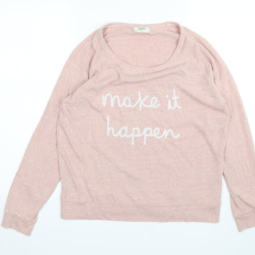 Papaya  Womens Pink  Polyester Pullover Sweatshirt Size S