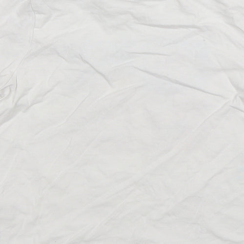 Sesame Street Boys White  Cotton Basic T-Shirt Size 5-6 Years Round Neck