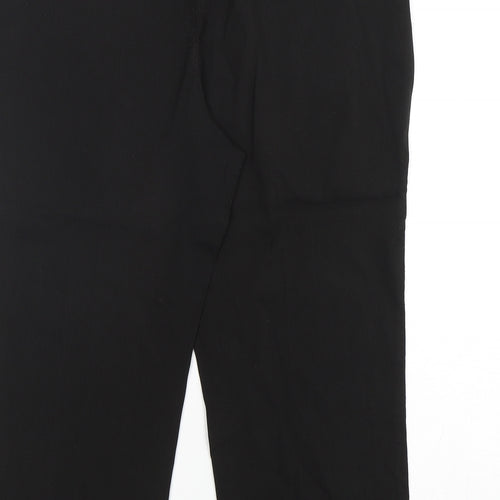 For Women Womens Black  Polyester Cropped Trousers Size 18 L22 in Regular