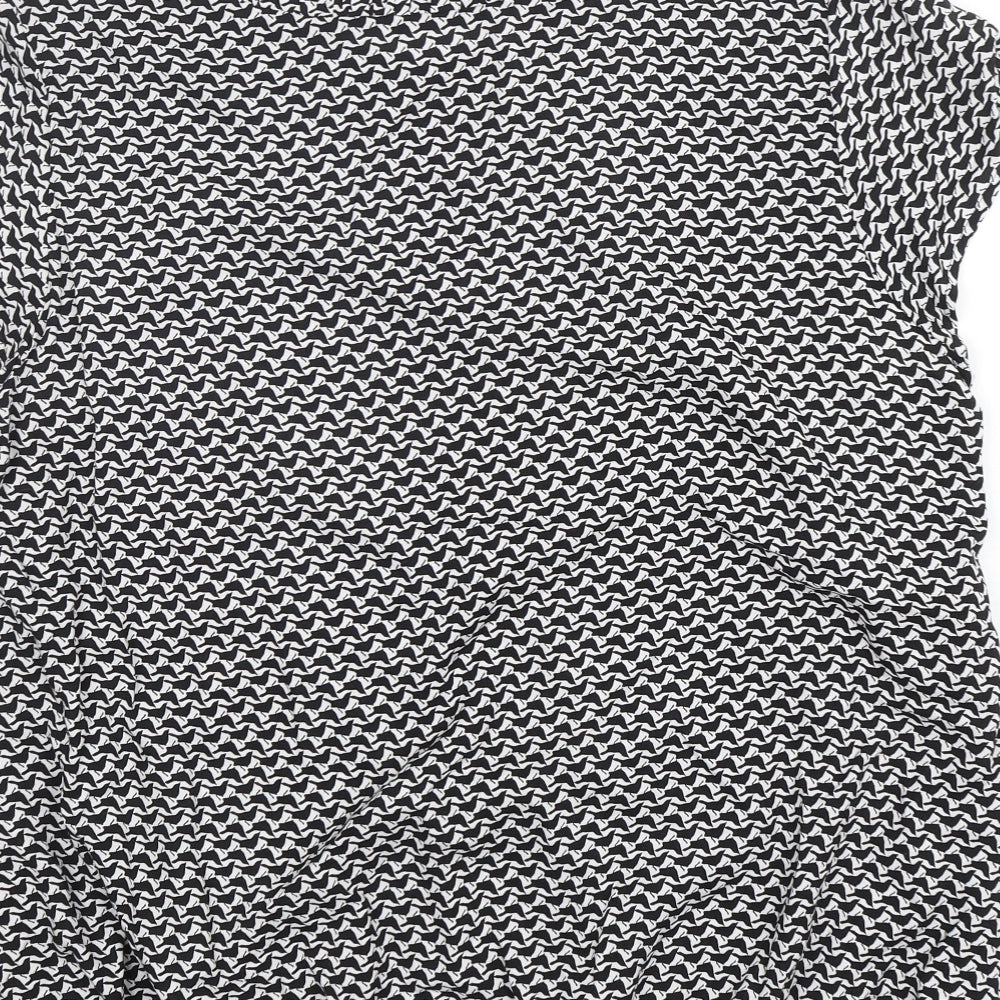 George Womens Multicoloured Geometric Viscose Basic Blouse Size 24 Round Neck