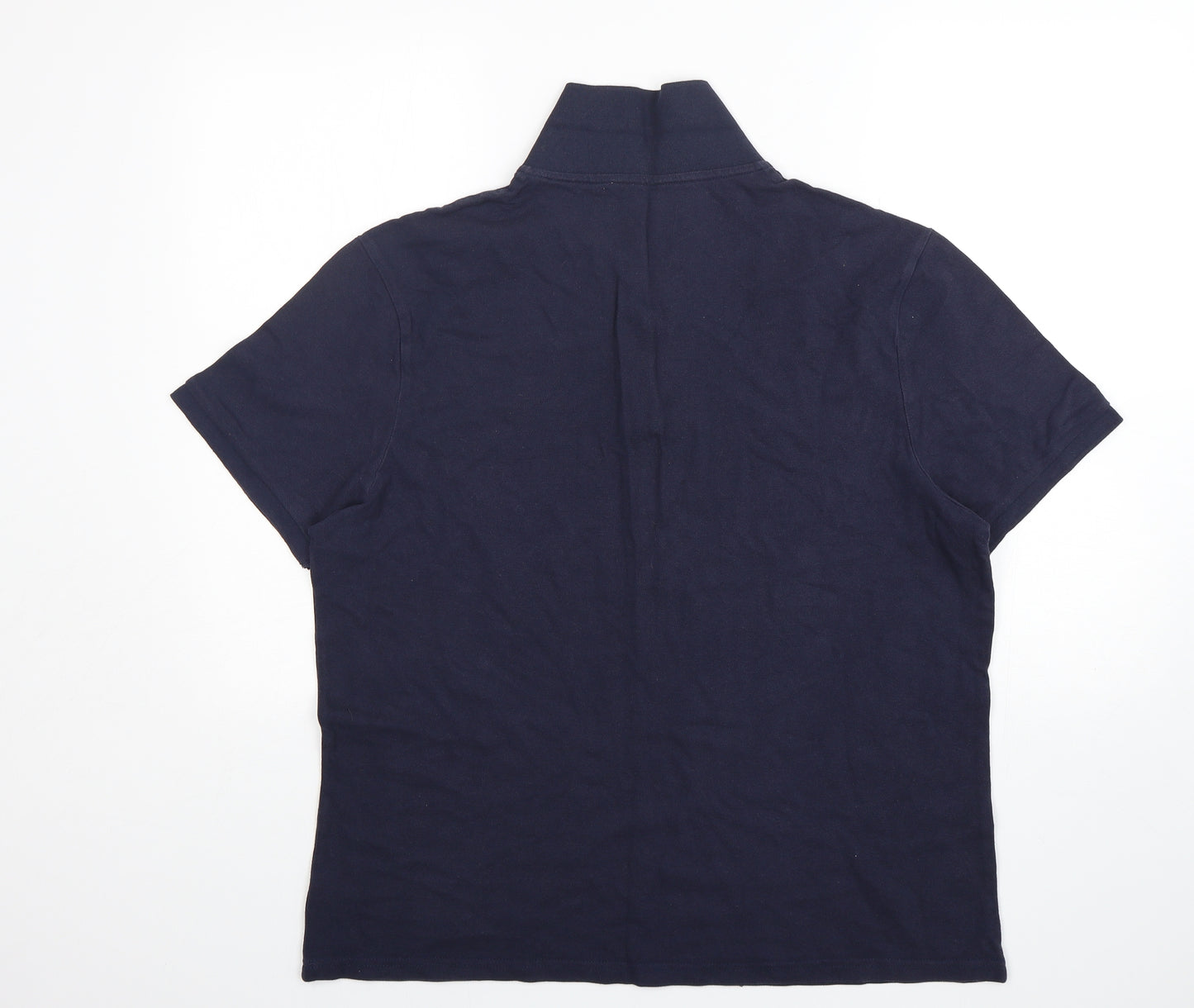 George Mens Blue  Cotton  Polo Size XL Collared