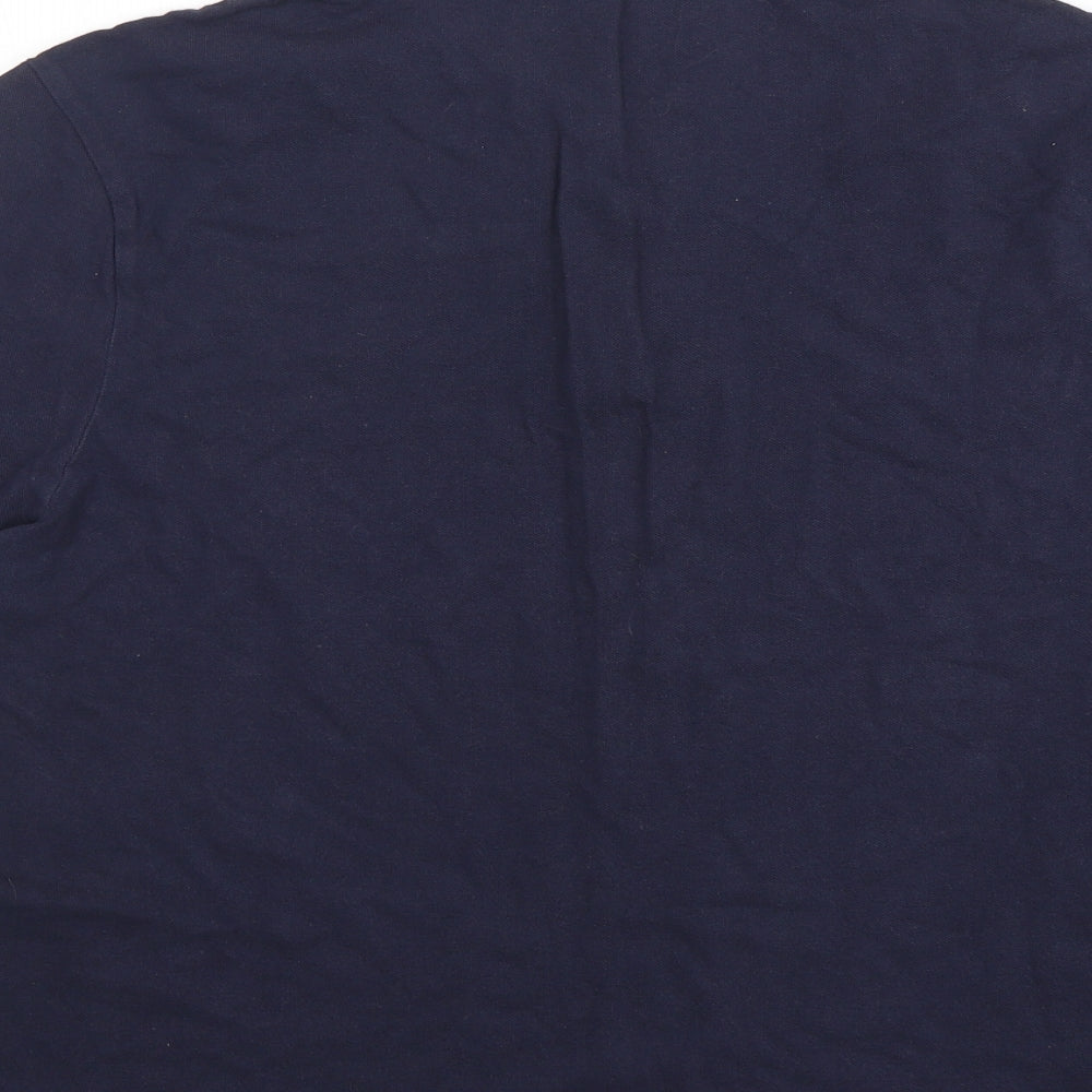 George Mens Blue  Cotton  Polo Size XL Collared