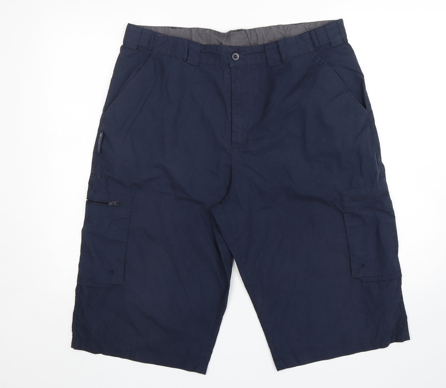 Mountain Warehouse Mens Blue  Cotton Cargo Shorts Size 36 L15 in Regular