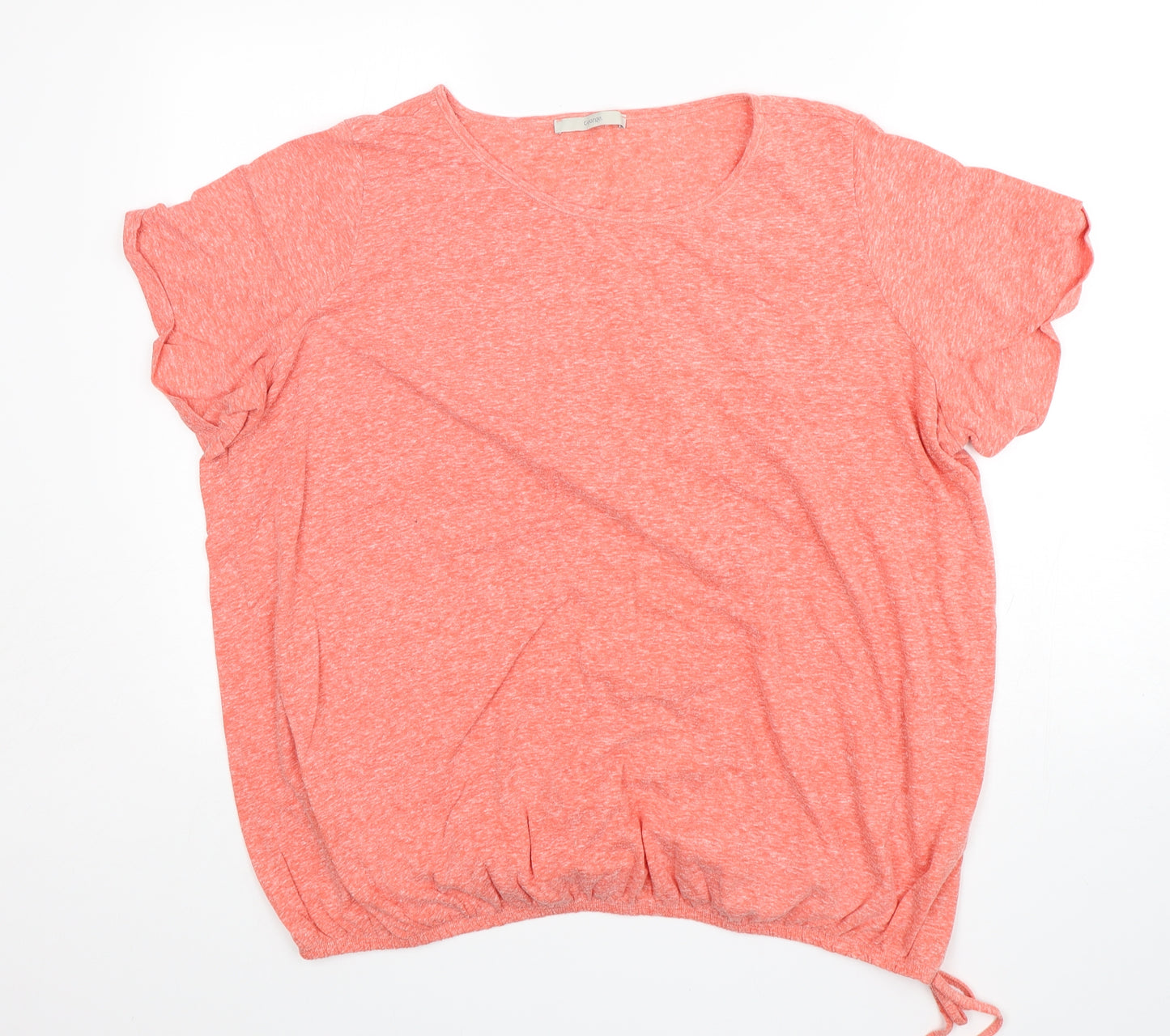 George Womens Pink  Polyester Basic T-Shirt Size 24 Round Neck
