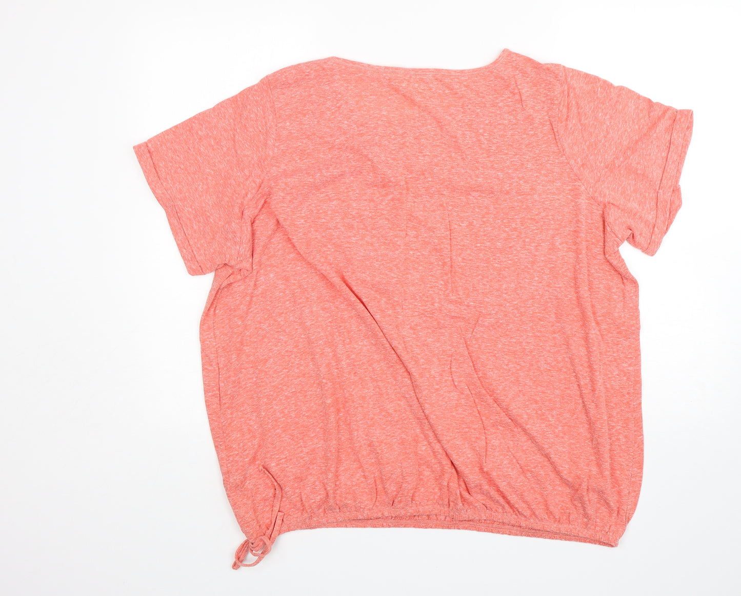 George Womens Pink  Polyester Basic T-Shirt Size 24 Round Neck