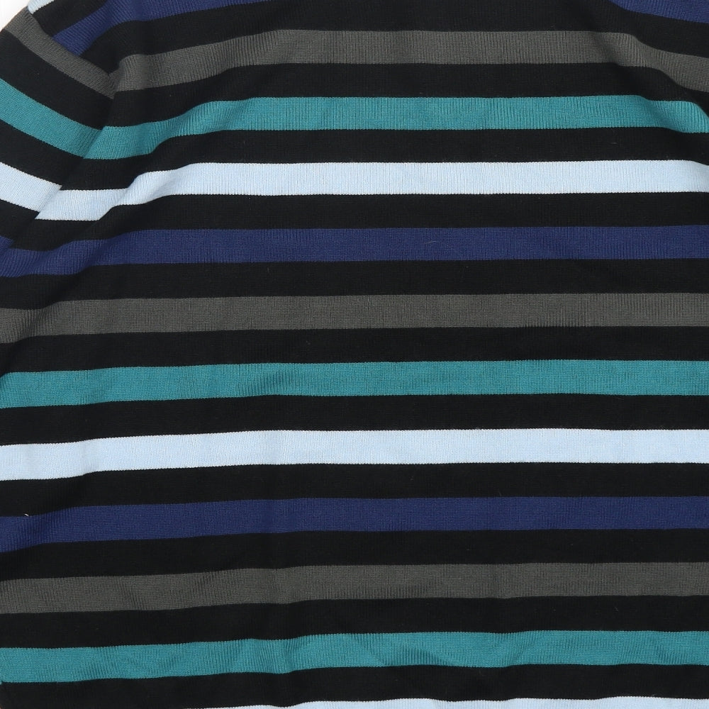 Cedar Wood State Womens Multicoloured Round Neck Striped Acrylic Pullover Jumper Size L