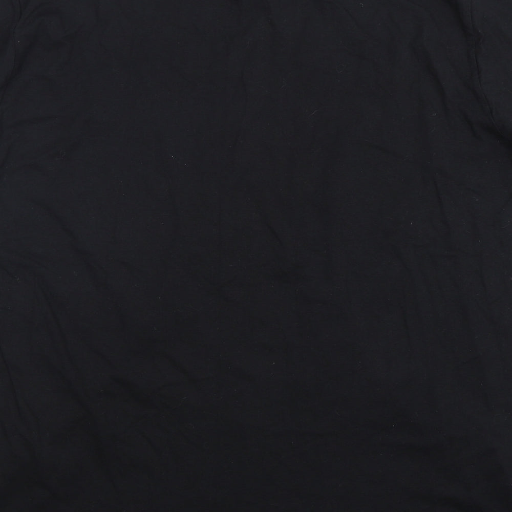 Gildan Mens Black  Cotton  T-Shirt Size XL Round Neck  - motorbike