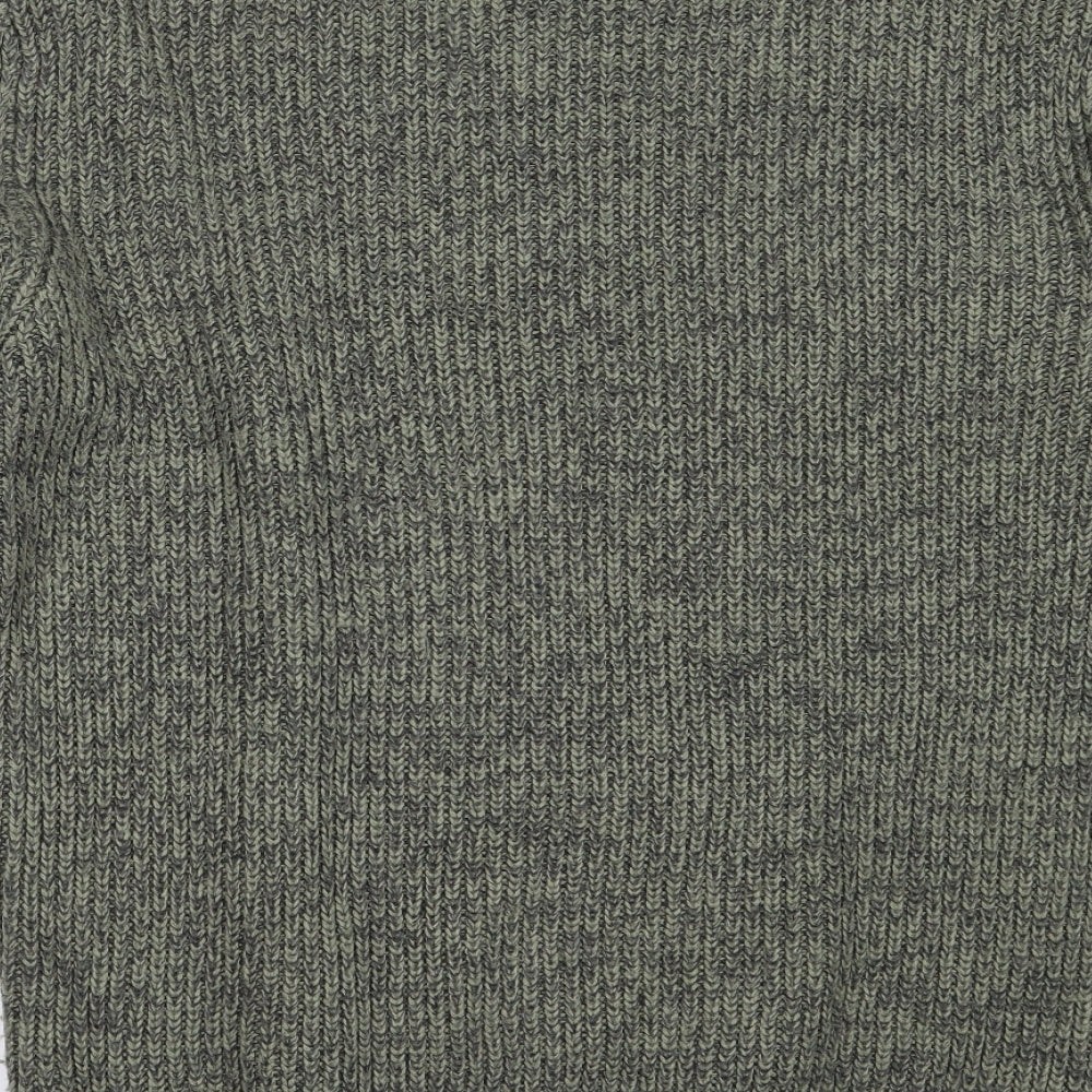 George Mens Green Round Neck  Acrylic Pullover Jumper Size L