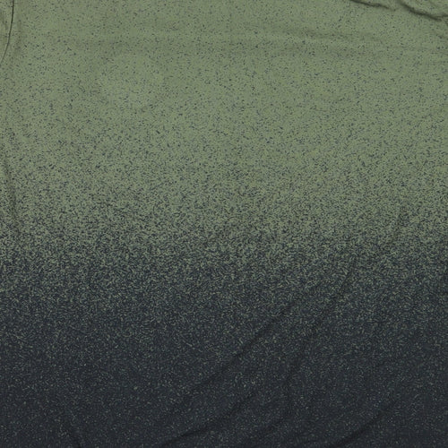 Just Hype Mens Green  Polyester  T-Shirt Size L Round Neck