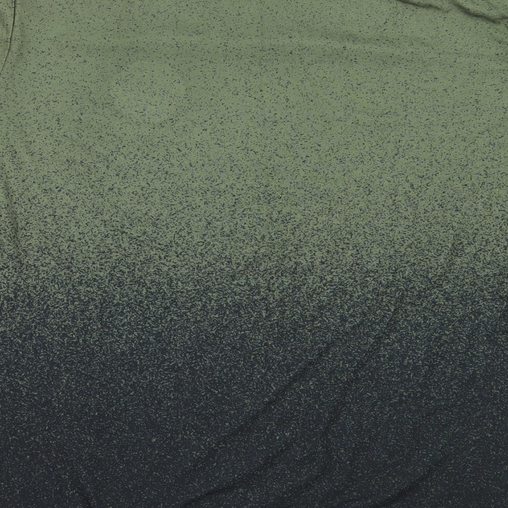 Just Hype Mens Green  Polyester  T-Shirt Size L Round Neck