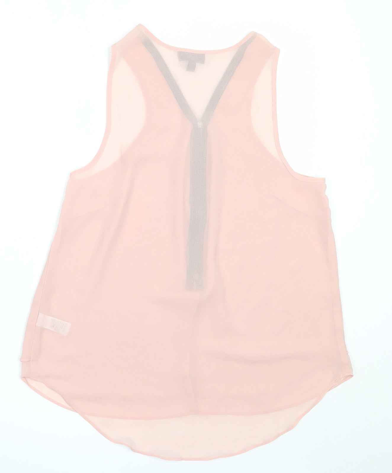 Topshop Womens Pink  Polyester Basic Blouse Size 12 V-Neck