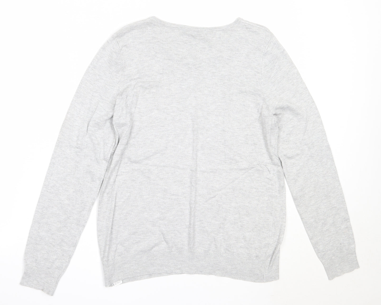 George Womens Grey Round Neck  Viscose Pullover Jumper Size 12